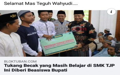 Siswa SMK TJP Dapat Beasiswa Dari Bupati